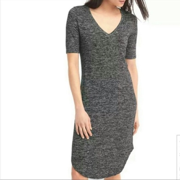 NWT GAP Softspun Knit V-Neck Dark Charcoal Gray
Short Sleeve Midi Dress Size XXL - Picture 1 of 3